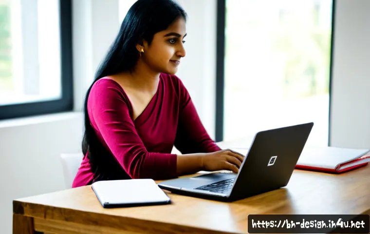웹디자인 UX 연구 - Photorealistic UX research session in a bright modern web design studio, a Bangladeshi woman researc...